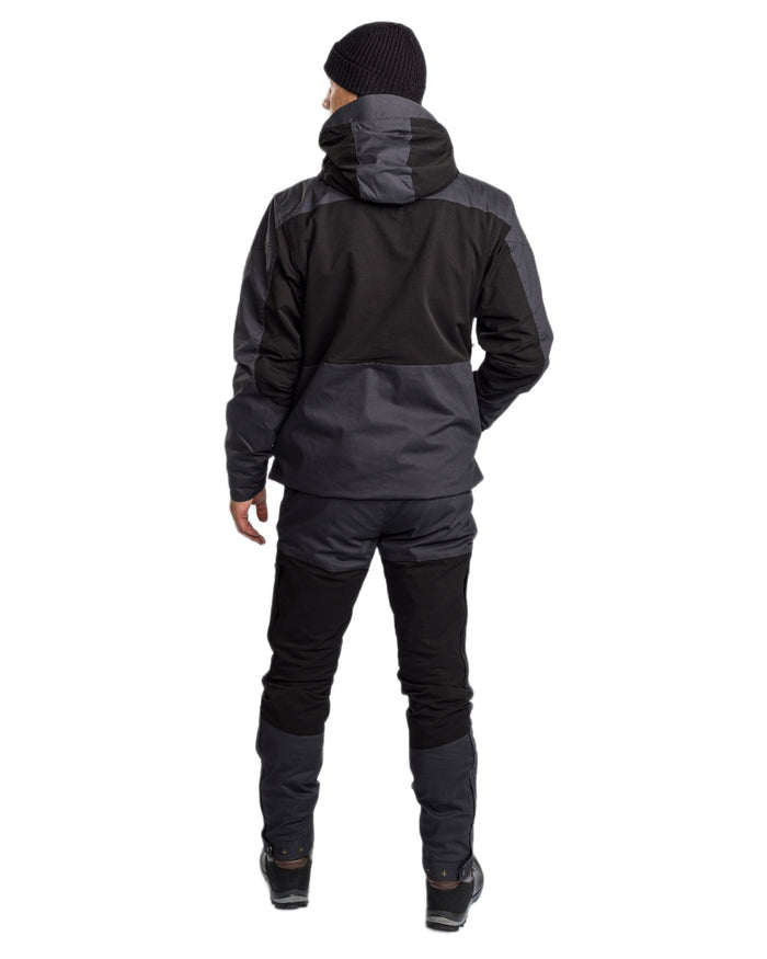 Black Dark Anthracite Coloured Pinewood Mens Finnveden Hybrid Extreme Trousers on white background #colour_black-dark-anthracite