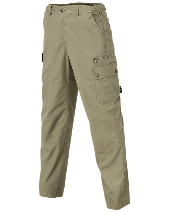 Light Khaki Coloured Pinewood Mens Finnveden Outdoor Classical Trousers on white background #colour_light-khaki