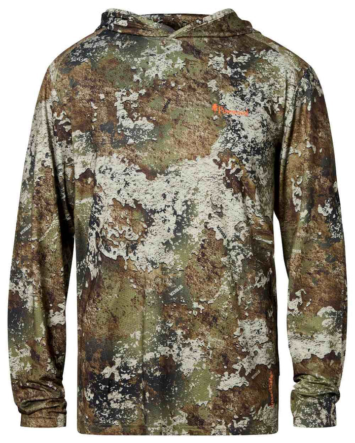 Strata coloured Pinewood Mens Furudal Camou InsectSafe Hoodie on white background #colour_strata