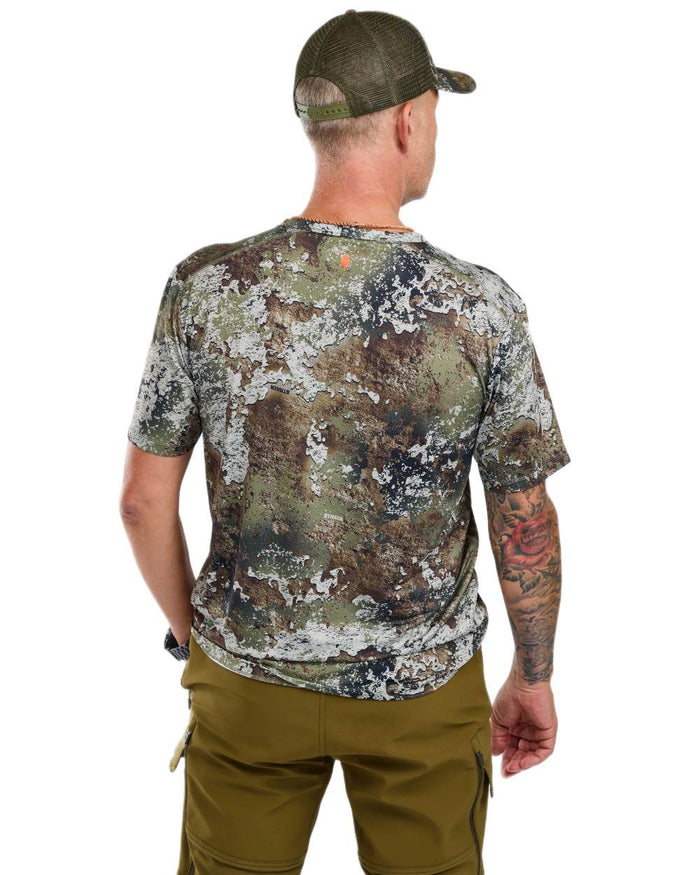 Strata coloured Pinewood Mens Furudal Camou T-Shirt on white background #colour_strata