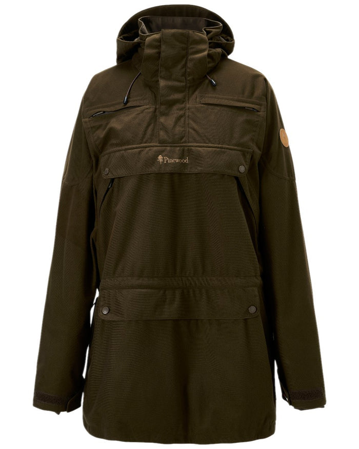 Suede Brown Coloured Pinewood Mens Furudal Hunters 2L Anorak on white background #colour_suede-brown