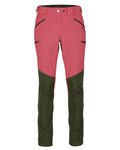 Pink Blush Mossgreen Coloured Pinewood Womens Abisko Brenton Trousers on white background #colour_pink-blush-mossgreen