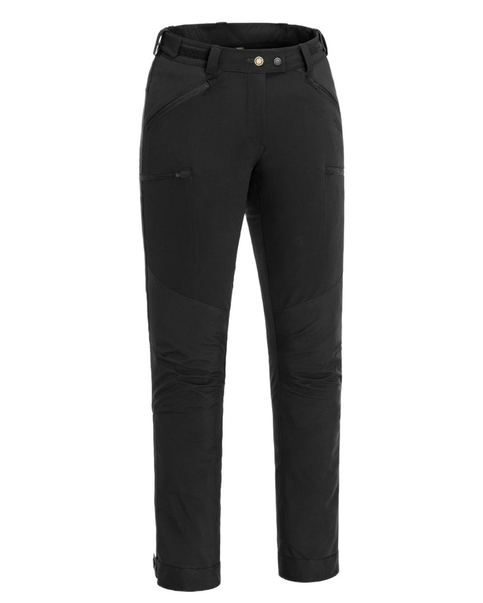 Black Coloured Pinewood Womens Abisko Brenton Trousers on white background #colour_black