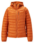 Burned Orange Coloured Pinewood Womens Abisko Insulation Jacket on white background #colour_burned-orange