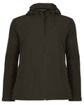 Dark Green coloured Pinewood Womens Finnveden Trail Stretch Jacket on white background #colour_dark-green