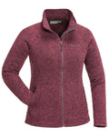 Plum Melange coloured Pinewood Womens Gabriella Fleece Jacket on white background #colour_plum-melange