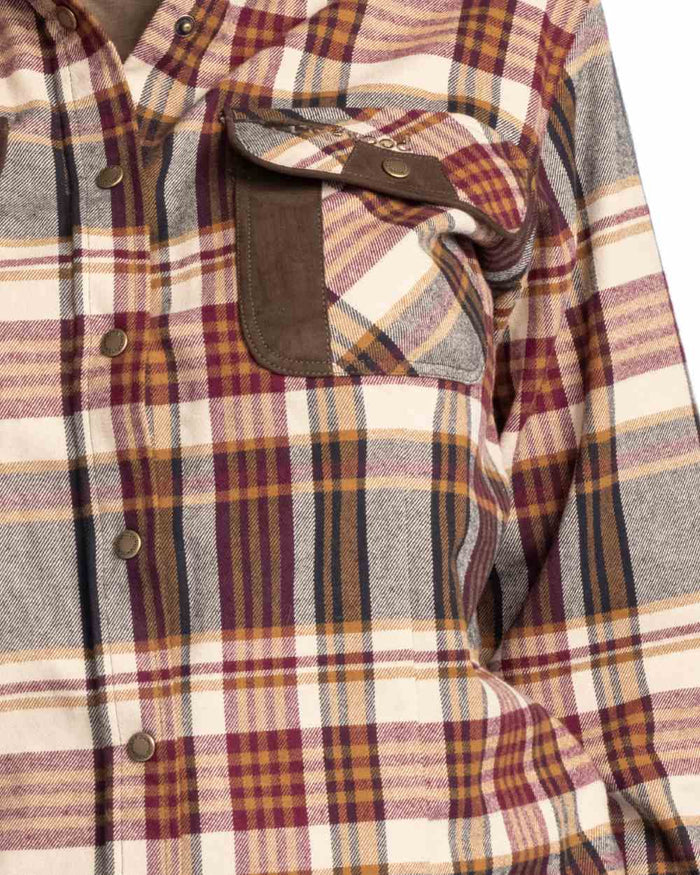 Bordeaux Beige Coloured Pinewood Womens Prestwick Exclusive Shirt on white background #colour_bordeaux-beige