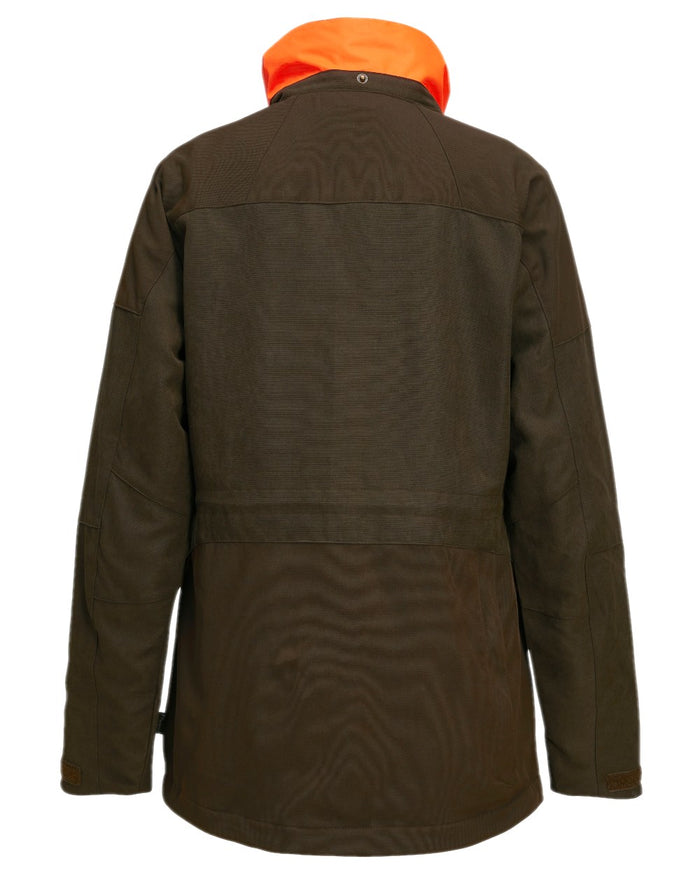 Suede Brown Coloured Pinewood Womens Smaland Hunters Jacket on white background #colour_suede-brown