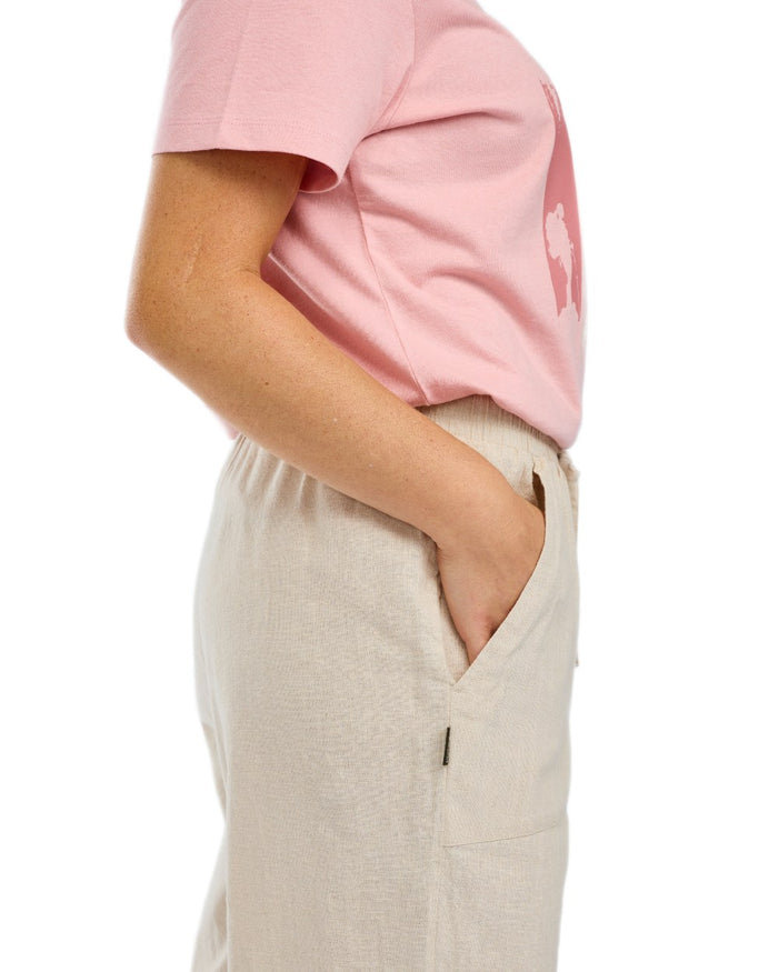 Linen Beige coloured Pinewood Womens Varnamo InsectSafe Hemp Mix Trousers on white background #colour_linen-beige