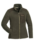 Hunting Brown Suede Brown Coloured Pinewood Womens Wildmark Membrane Fleece Jacket on white background #colour_hunting-brown-suede-brown