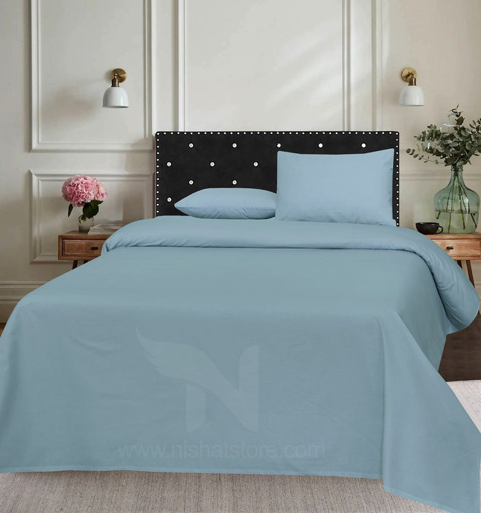 Plain Double Bed Sheet Design NC-C 147 - Nishat Creative Store