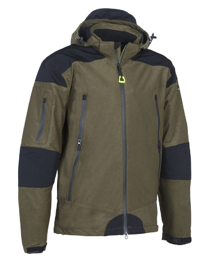 Khaki coloured ProHunt Puma Jacket on white background #colour_khaki