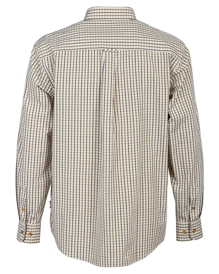 Beige Brown coloured ProHunt Thoury Long Sleeve Shirt on white background #colour_beige-brown