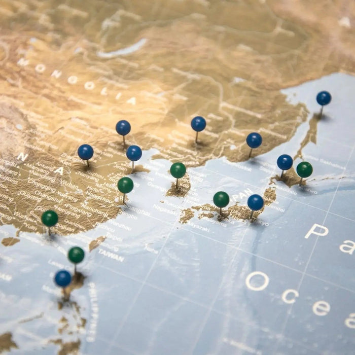 Push Pin World Map Pin Board - Natural Earth - Pins Included! - Liza Pruitt