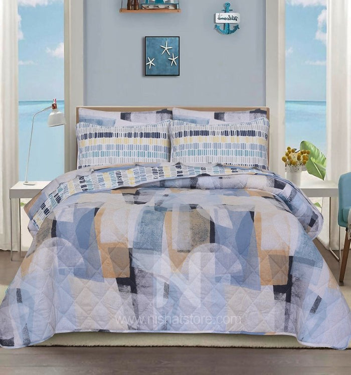 Quilted Comforter Set 6 Pcs Design 886 - Nishat Creative Store