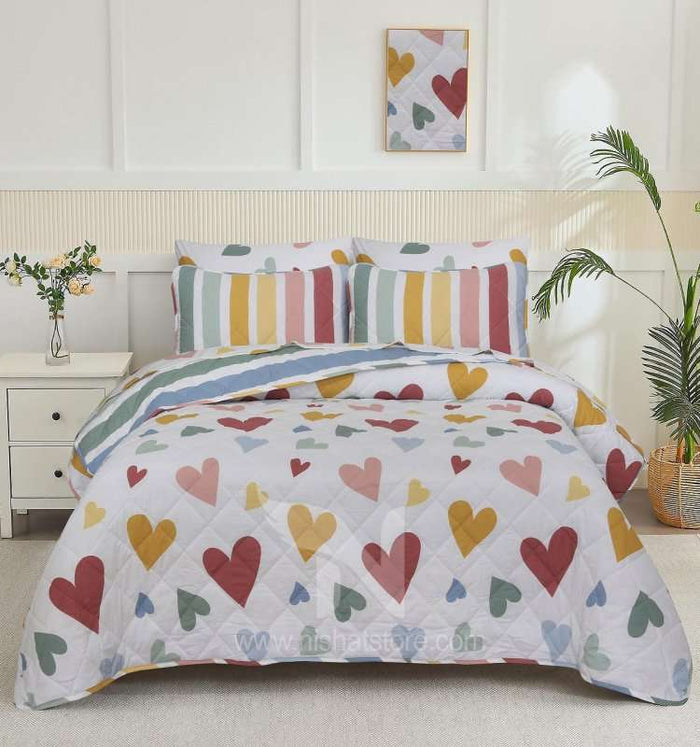 Quilted Comforter Set 6 Pcs Design 888 - Nishat Creative Store