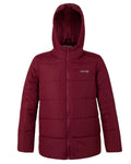 Dark Pimento Coloured Regatta Childrens Halkner Quilted Jacket on white background #colour_dark-pimento