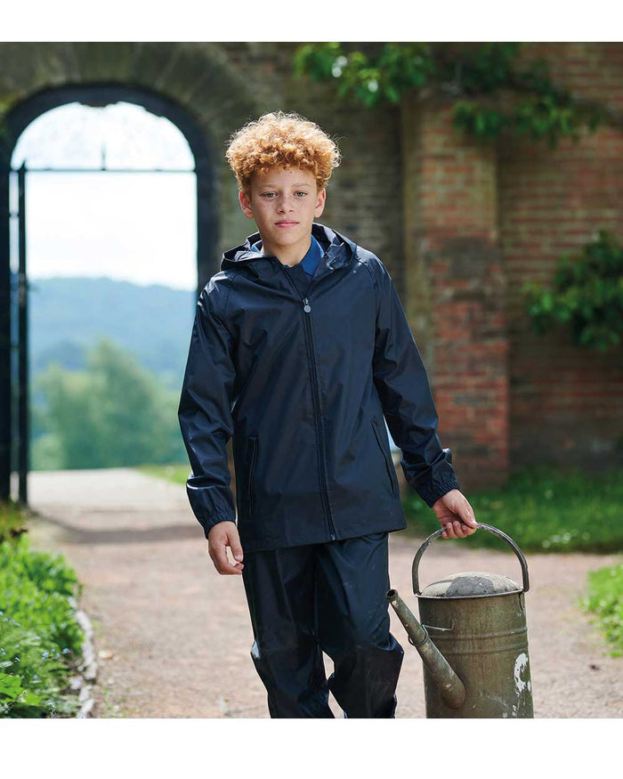 Regatta Kids Pro Stormbreak Waterproof Jacket In Navy #colour_navy