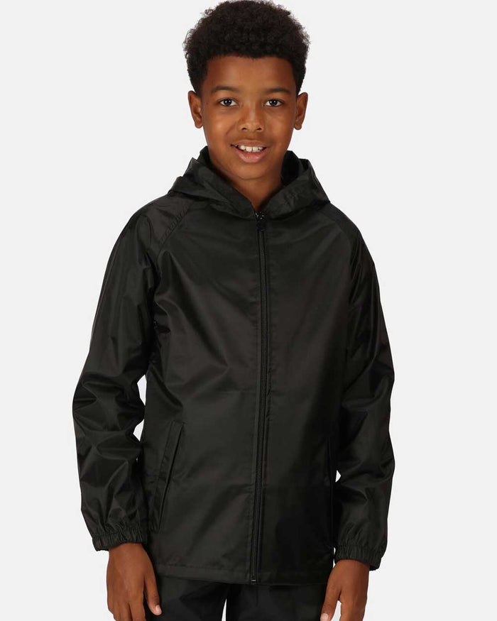 Regatta Kids Pro Stormbreak Waterproof Jacket In Black #colour_black