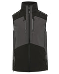 Slate Grey Black coloured Regatta Men's 4Tex Stretch 3 Layer Softshell Bodywarmer on white background #colour_slate-grey-black