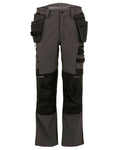 Slate Grey Black coloured Regatta Mens 4Tex Stretch Holster Trousers on white background #colour_slate-grey-black