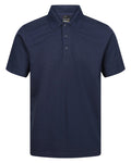 Navy coloured Regatta Professional Mens 65/35 Short Sleeves Polo Top on white background #colour_navy