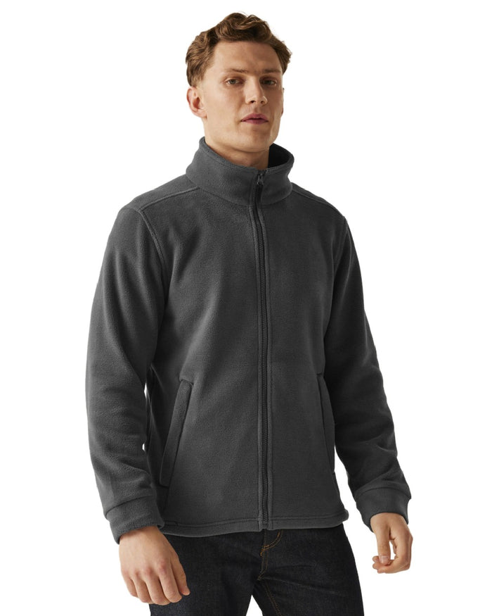 Seal Grey coloured Regatta Mens Classic Full Zip Fleece on white background #colour_seal-grey