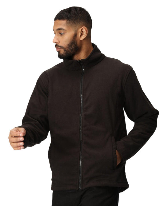 Black coloured Regatta Mens Classic Waterproof 3 in 1 Jacket on white background #colour_black