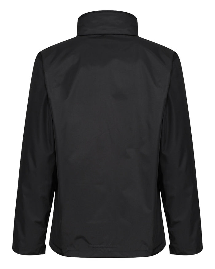 Black coloured Regatta Mens Classic Waterproof 3 in 1 Jacket on white background #colour_black