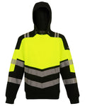 Black Yellow Coloured Regatta Mens Hi-Vis X-Pro Hoodie Class 2 on White Background
#colour_black-yellow