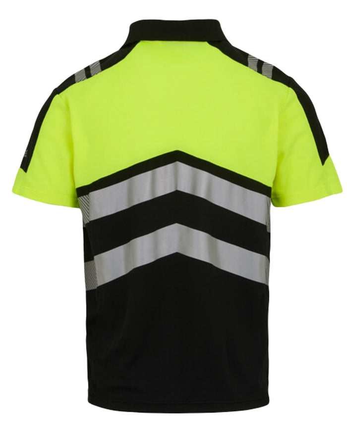 Black Yellow Coloured Regatta Mens Hi-Vis X-Pro Polo Class 1 on White Background
#colour_black-yellow