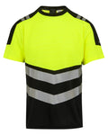Black Yellow Coloured Regatta Mens Hi-Vis X-Pro T-Shirt Class 1 on White Background
#colour_black-yellow