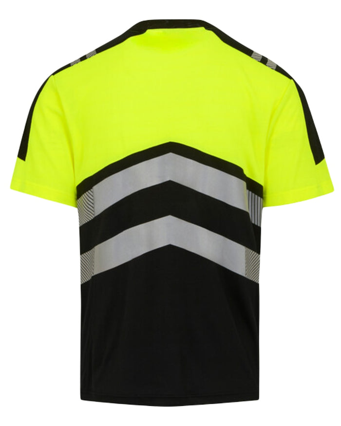 Black Yellow Coloured Regatta Mens Hi-Vis X-Pro T-Shirt Class 1 on White Background
#colour_black-yellow