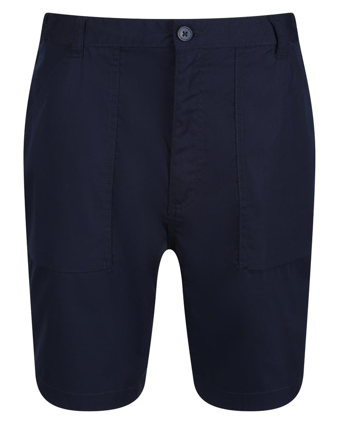 Navy coloured Regatta Professional Mens Multi Pocket Action Shorts on white background #colour_navy