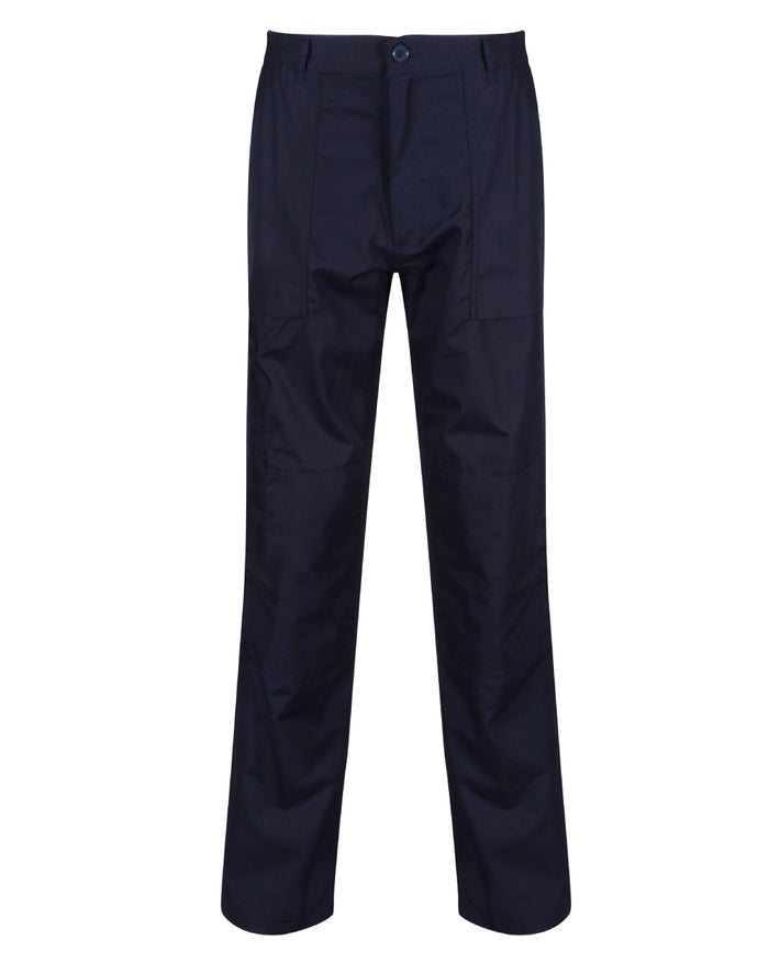 Navy coloured Regatta Mens Multi Pocket Action Trousers Short Leg on white background #colour_navy