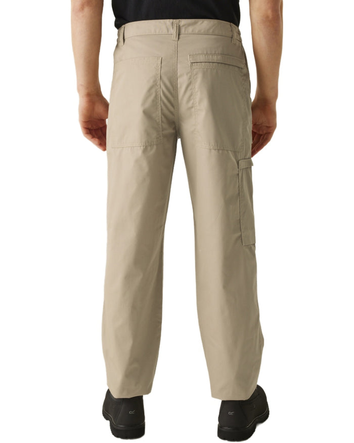 Lichen coloured Regatta Mens Multi Pocket Action Trousers Short Leg on white background #colour_lichen