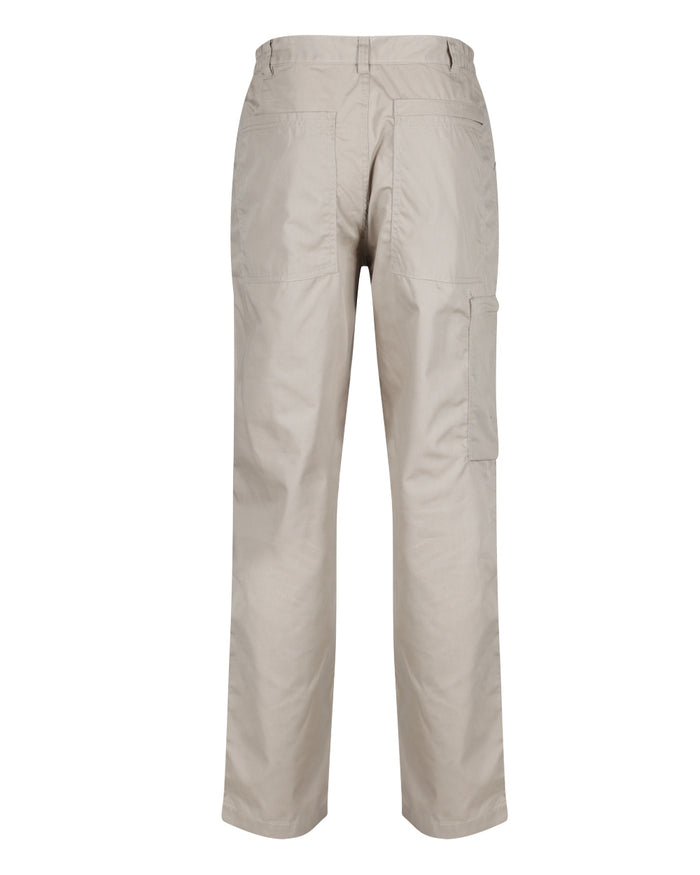 Lichen coloured Regatta Mens Multi Pocket Action Trousers Short Leg on white background #colour_lichen