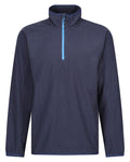 Navy French Blue coloured Regatta Mens Navigate Half-Zip Fleece on white background #colour_navy-french-blue