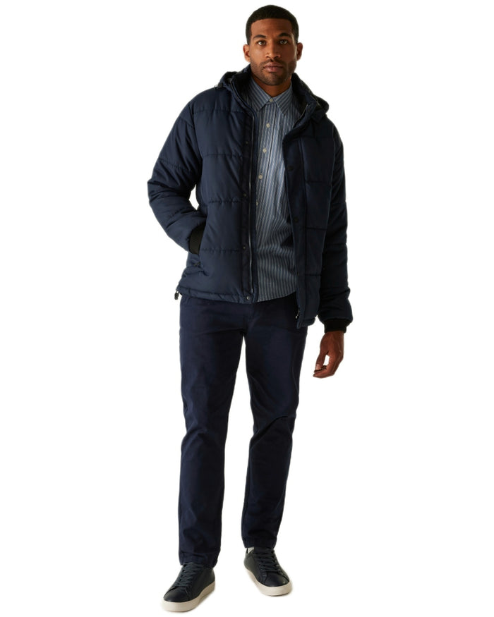 Navy coloured Regatta Professional Mens Northdale Insulated Jacket on white background #colour_navy