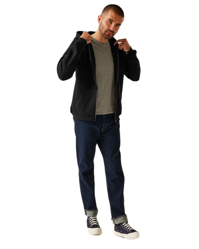 Black coloured Regatta Professional Mens Pro FZ Hoodie on white background #colour_black
