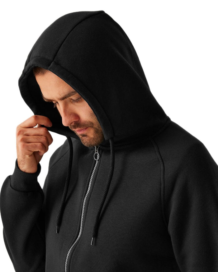 Black coloured Regatta Professional Mens Pro FZ Hoodie on white background #colour_black