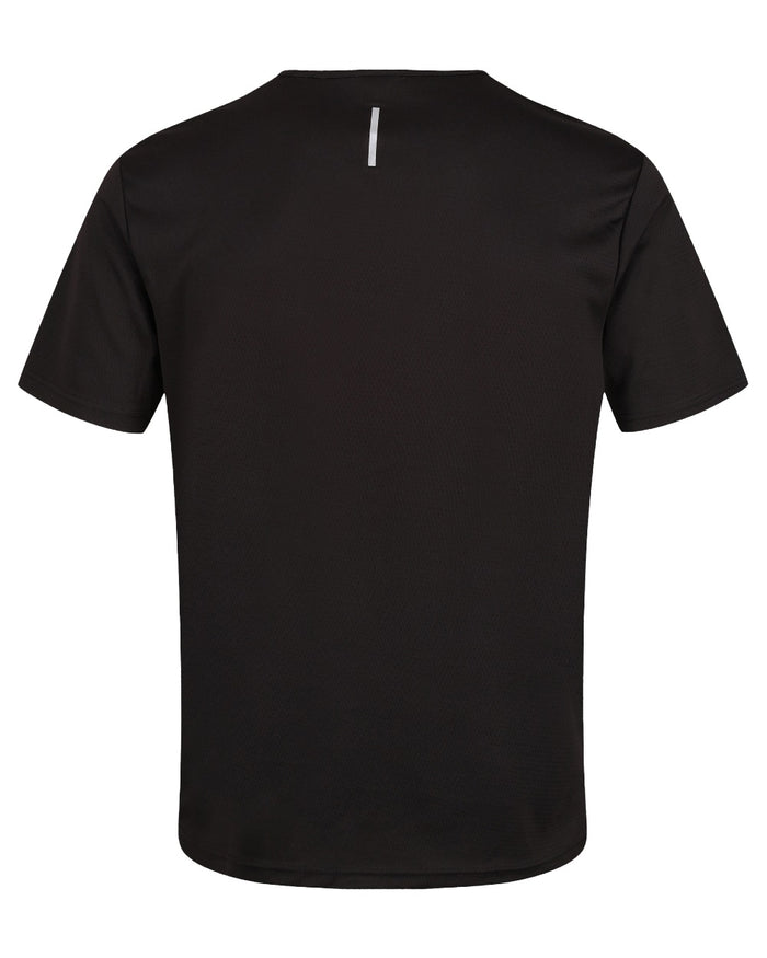 Black coloured Regatta Professional Mens Pro Wicking T-Shirt on white background #colour_black