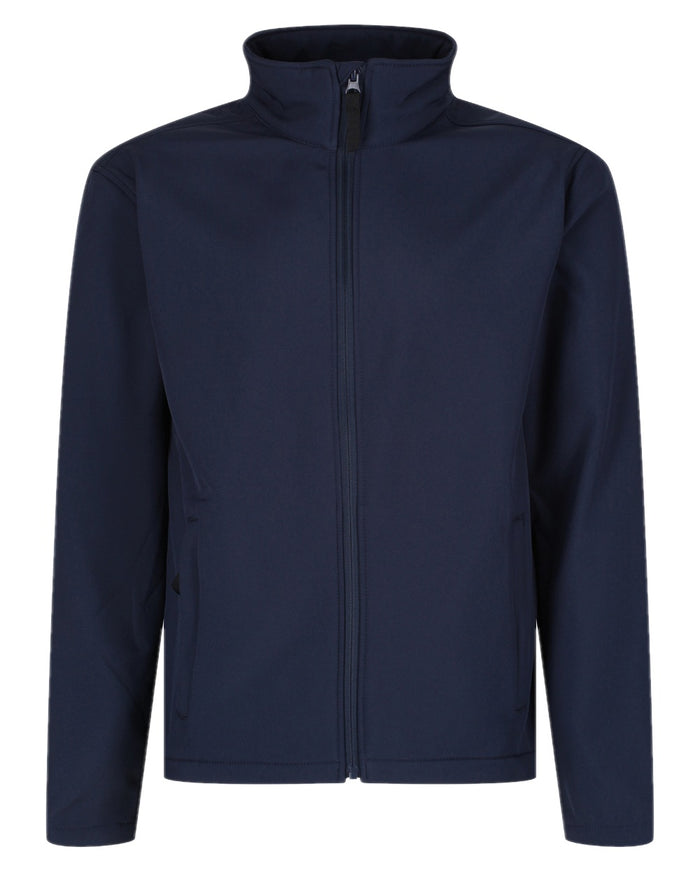 Navy coloured Regatta Mens Reid Softshell Jacket on white background #colour_navy