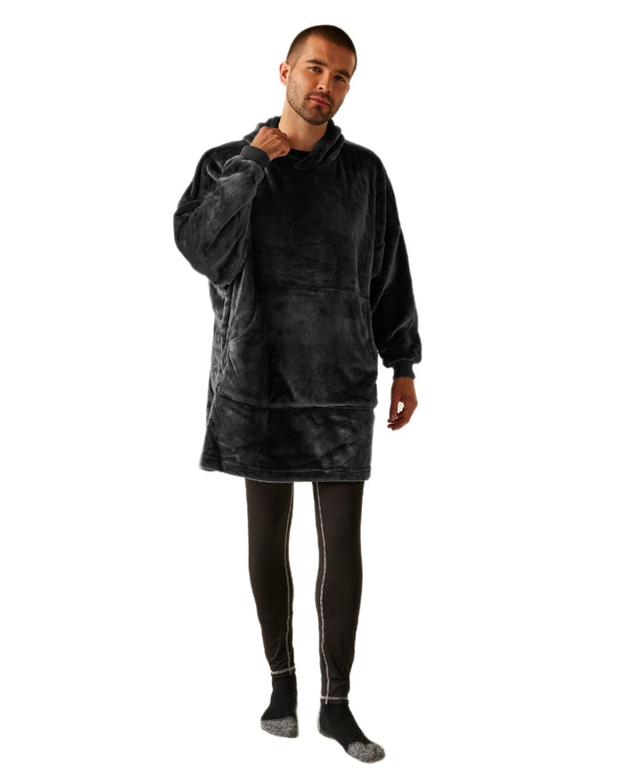 Seal Grey coloured Regatta Professional Mens Snuggler Fleece on white background #colour_seal-grey