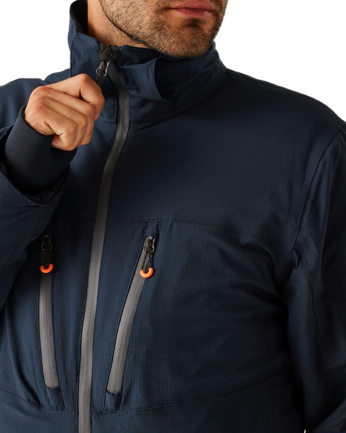 Navy Grey coloured Regatta Professional Mens X-Pro Marauder III Waterproof Insulated Jacket on white background #colour_navy-grey