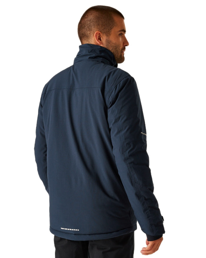 Navy Grey coloured Regatta Professional Mens X-Pro Marauder III Waterproof Insulated Jacket on white background #colour_navy-grey