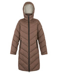 Mocha Perfectly Pale Coloured Regatta Womens Anita Quilted Jacket on white background #colour_mocha-perfectly-pale