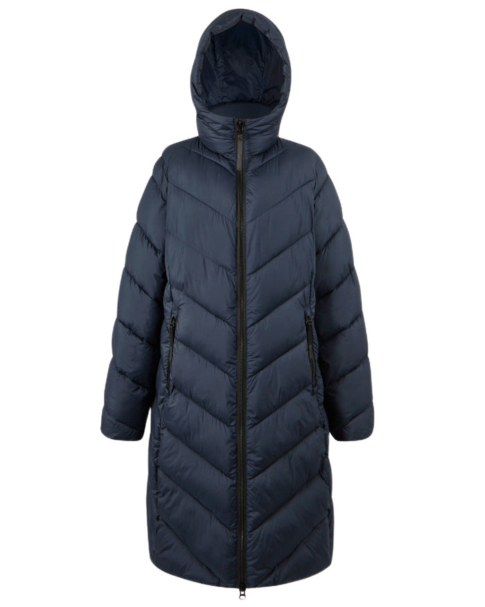 Navy Coloured Regatta Womens Anita Quilted Jacket on white background #colour_navy