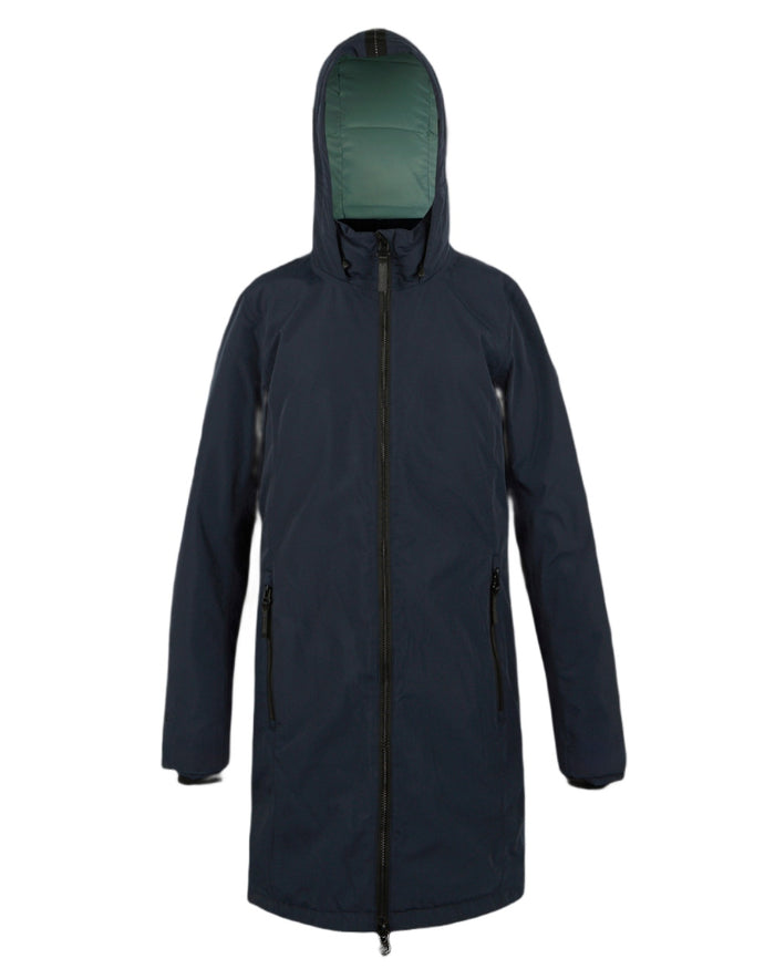 Navy Green Haze Coloured Regatta Womens Marron Waterproof Insulated Jacket on white background #colour_navy-green-haze