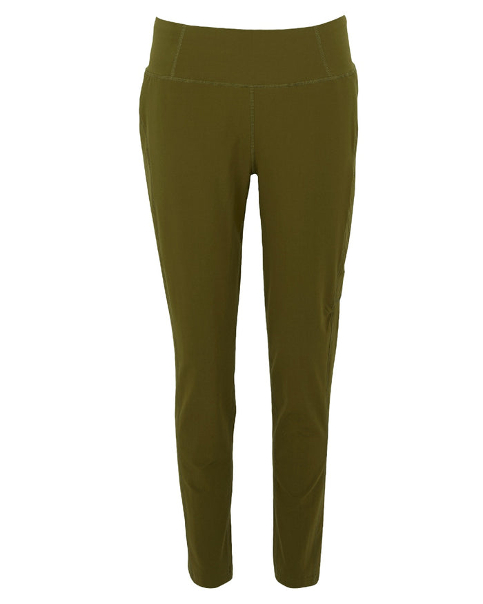 Camo Green Coloured Regatta Womens Monira Hiking Leggings on white background #colour_camo-green